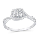 10 Karat White Gold 0.20 Carat Diamond Bypass Ladies Ring - Picasso Gold & Diamond Jewelry