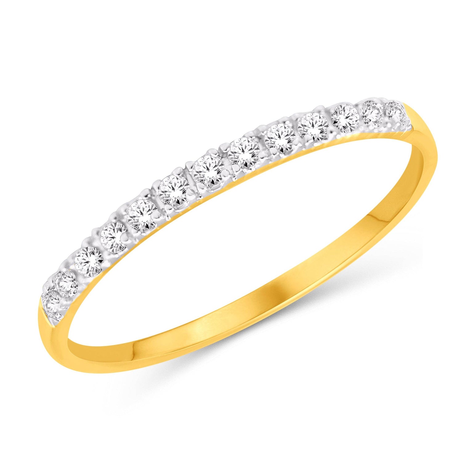 14 Karat Yellow Gold 0.15 Carat Diamond Classic Ladies Band - Picasso Gold & Diamond Jewelry