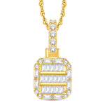 10 Karat All Yellow Gold 0.33 Carat Diamond Cushion Pendant - Picasso Gold & Diamond Jewelry