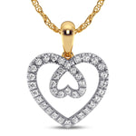 10 Karat Yellow Gold 0.21 Carat Diamond Heart Pendant - Picasso Gold & Diamond Jewelry