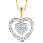 10KT Yellow Gold 0.20 Carat Inn Heart Pendant - Picasso Gold & Diamond Jewelry