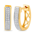 10 Karat Yellow Gold 0.15 Carat Diamond Classic Hoops - Picasso Gold & Diamond Jewelry