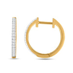 10 Karat Yellow Gold 0.11 Carat Diamond Classic Hoops - Picasso Gold & Diamond Jewelry