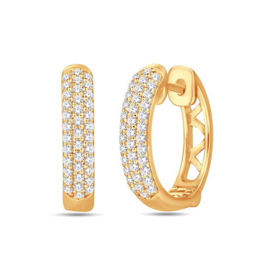 10 Karat Yellow Gold 0.22 Carat Diamond Classic Hoops - Picasso Gold & Diamond Jewelry