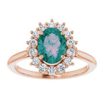 14K Gold Lab-Grown Alexandrite & 3/8 CTW Natural Diamond Ring - Picasso Gold & Diamond Jewelry