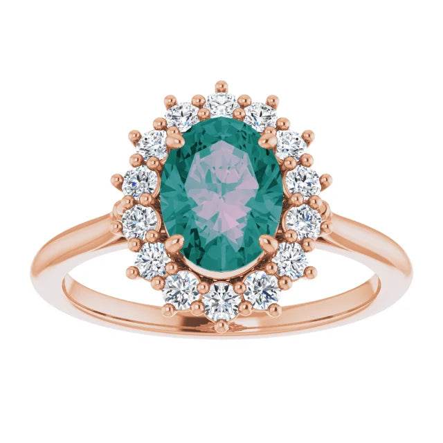 14K Gold Lab-Grown Alexandrite & 3/8 CTW Natural Diamond Ring - Picasso Gold & Diamond Jewelry