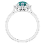 14K Gold Lab-Grown Alexandrite & 3/8 CTW Natural Diamond Ring - Picasso Gold & Diamond Jewelry