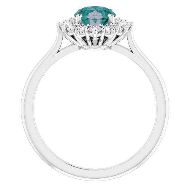 14K Gold Lab-Grown Alexandrite & 3/8 CTW Natural Diamond Ring - Picasso Gold & Diamond Jewelry