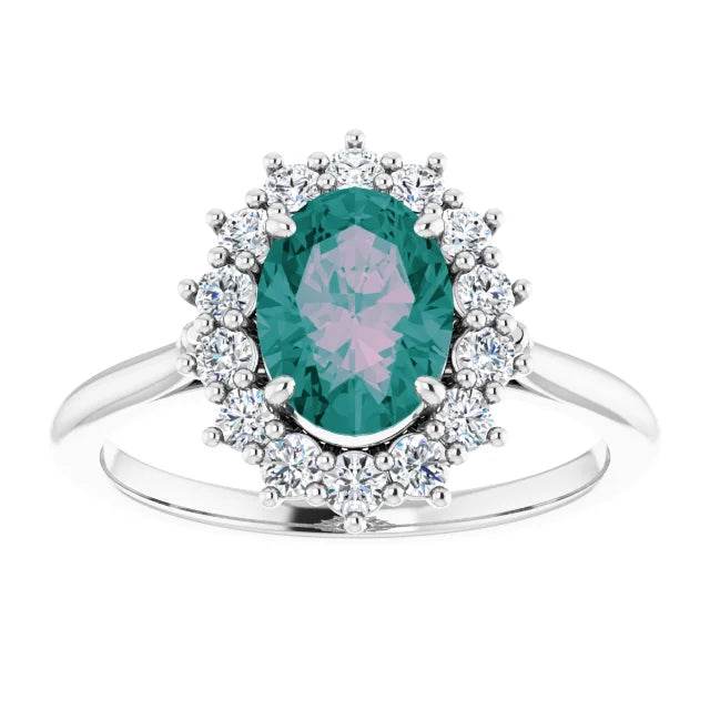 14K Gold Lab-Grown Alexandrite & 3/8 CTW Natural Diamond Ring - Picasso Gold & Diamond Jewelry