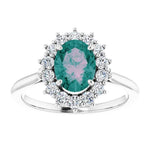 14K Gold Lab-Grown Alexandrite & 3/8 CTW Natural Diamond Ring - Picasso Gold & Diamond Jewelry