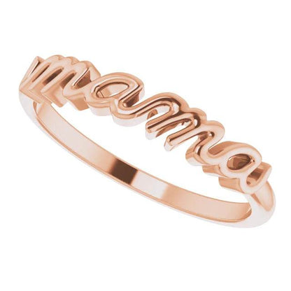 14K Gold Mama Ring