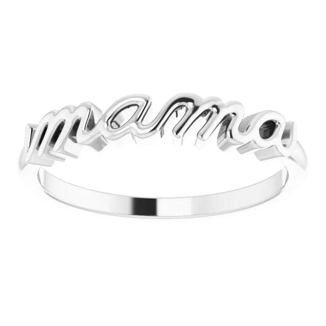 14K Gold Mama Ring - Picasso Gold & Diamond Jewelry