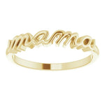 14K Gold Mama Ring - Picasso Gold & Diamond Jewelry