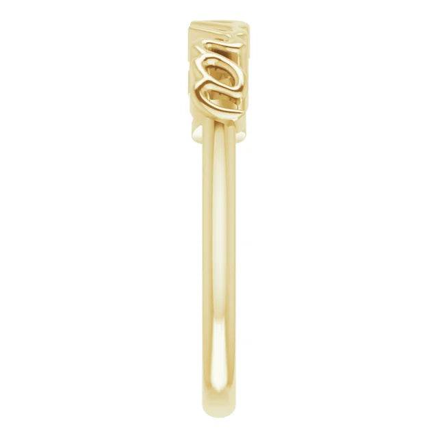 14K Gold Mama Ring - Picasso Gold & Diamond Jewelry