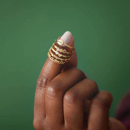 14K Gold Mama Ring