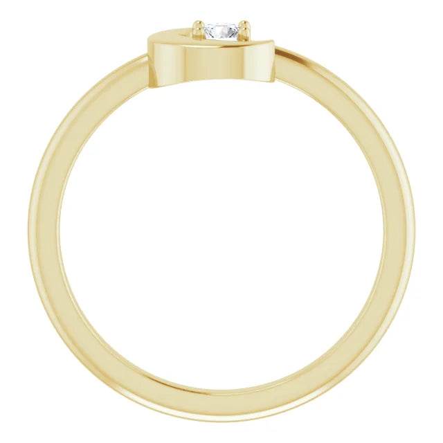 14K Yellow 1/10 CT Natural Diamond Celestial Ring - Picasso Gold & Diamond Jewelry