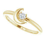 14K Yellow 1/10 CT Natural Diamond Celestial Ring - Picasso Gold & Diamond Jewelry