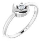 14K Yellow 1/10 CT Natural Diamond Celestial Ring - Picasso Gold & Diamond Jewelry