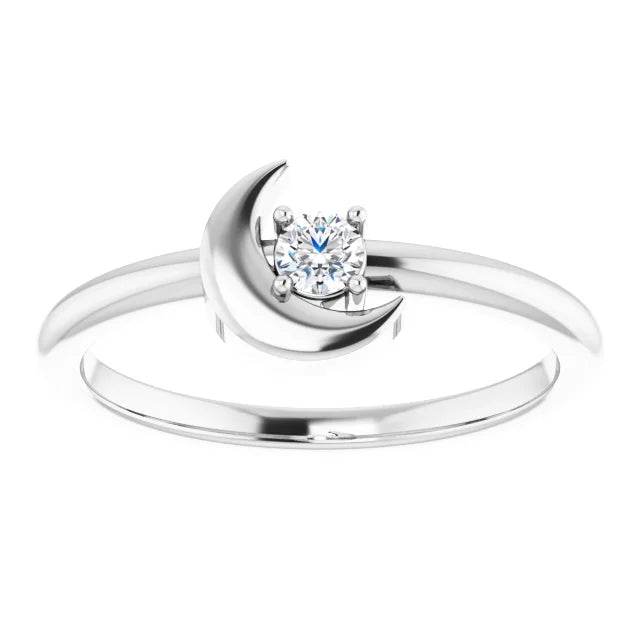 14K Yellow 1/10 CT Natural Diamond Celestial Ring - Picasso Gold & Diamond Jewelry