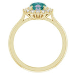14K Gold Lab-Grown Alexandrite & 3/8 CTW Natural Diamond Ring - Picasso Gold & Diamond Jewelry