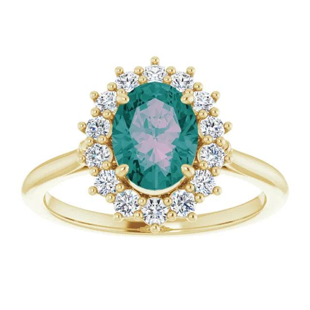 14K Gold Lab-Grown Alexandrite & 3/8 CTW Natural Diamond Ring - Picasso Gold & Diamond Jewelry