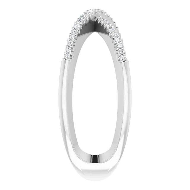 14K White 1/6 CTW Natural Diamond Criss-Cross Ring - Picasso Gold & Diamond Jewelry