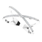 14K White 1/6 CTW Natural Diamond Criss-Cross Ring - Picasso Gold & Diamond Jewelry