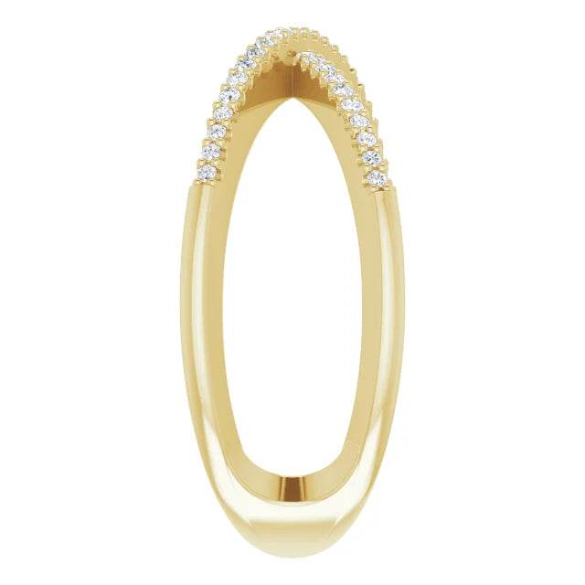 14K Yellow 1/6 CTW Natural Diamond Criss-Cross Ring - Picasso Gold & Diamond Jewelry