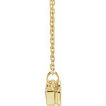 14K Yellow Gold 1/4 CT Natural Diamond Heart 16-18" Necklace - Picasso Gold & Diamond Jewelry