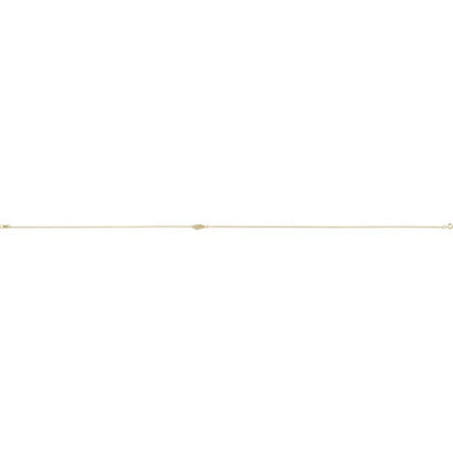 14K Yellow .015 CTW Natural Diamond Off-Center Angel Wing 18" Necklace