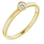 14K Yellow 1/10 CT Natural Diamond Ring - Picasso Gold & Diamond Jewelry
