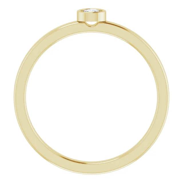 14K Yellow 1/10 CT Natural Diamond Ring - Picasso Gold & Diamond Jewelry