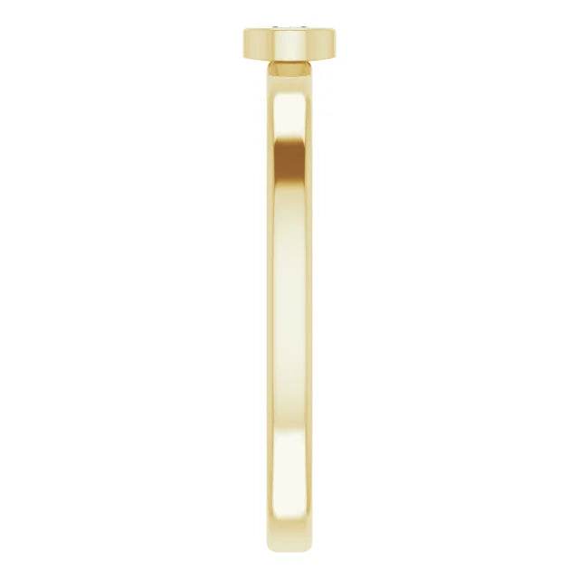 14K Yellow 1/10 CT Natural Diamond Ring - Picasso Gold & Diamond Jewelry