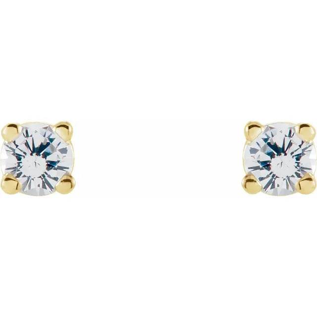 14K Yellow 1 CTW Natural Diamond Stud Earrings with Friction Post - Picasso Gold & Diamond Jewelry