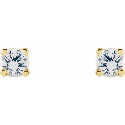 14K Yellow 1 CTW Natural Diamond Stud Earrings with Friction Post - Picasso Gold & Diamond Jewelry
