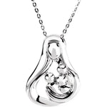 Sterling Silver 1 Child Mother's Embrace 16" Necklace - Picasso Gold & Diamond Jewelry