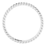 Skinny Rope Band 14K White Gold - Picasso Gold & Diamond Jewelry