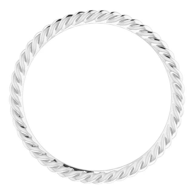 Skinny Rope Band 14K White Gold - Picasso Gold & Diamond Jewelry