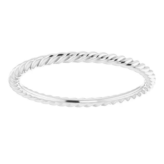 Skinny Rope Band 14K White Gold - Picasso Gold & Diamond Jewelry